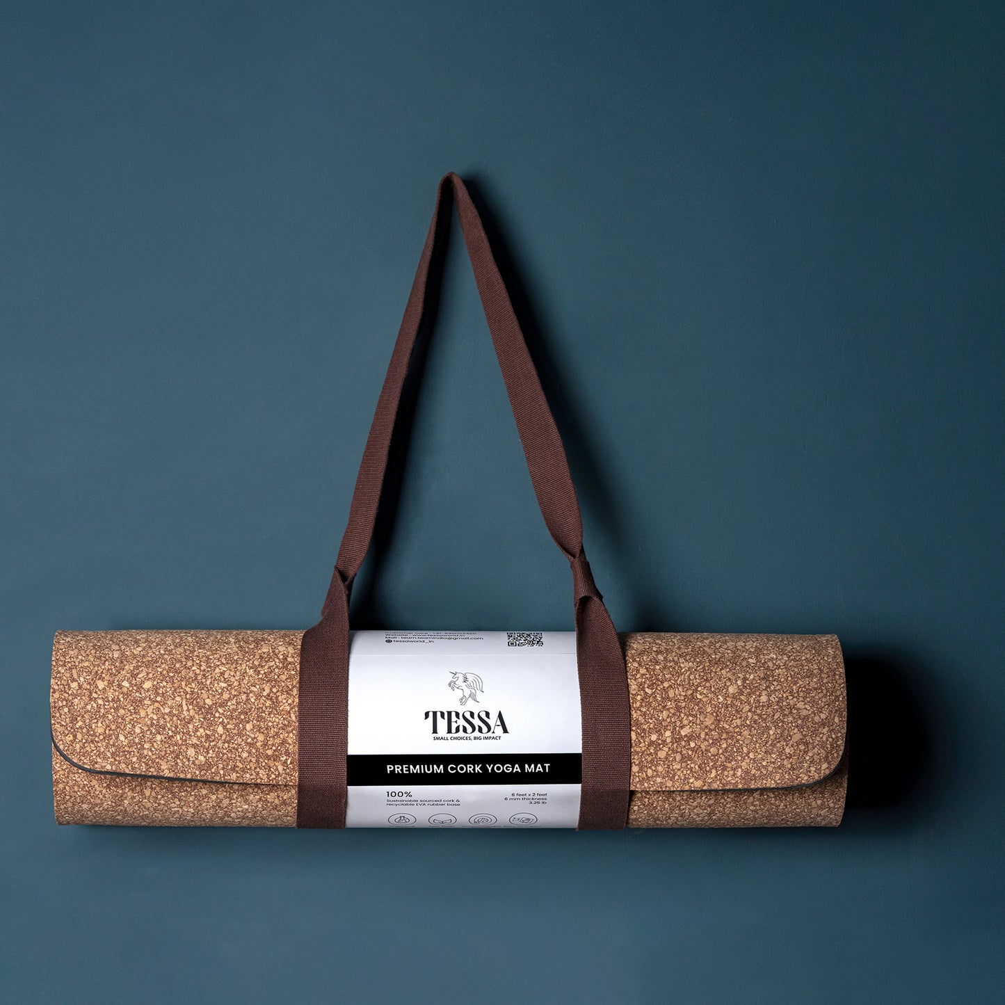 Tessa - Premium Cork Yoga Mat for Men and Women (6mm)
