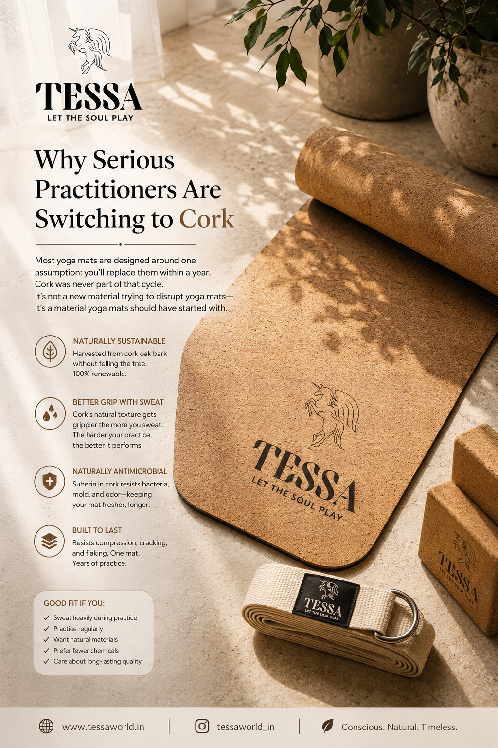 Cork Yoga Mats: Why They Outperform Rubber & PVC