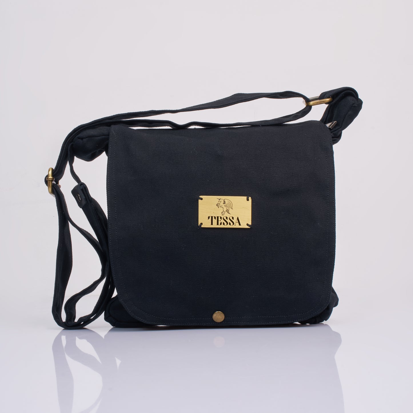 Tessa Canvas Sling Bag – Midnight Navy