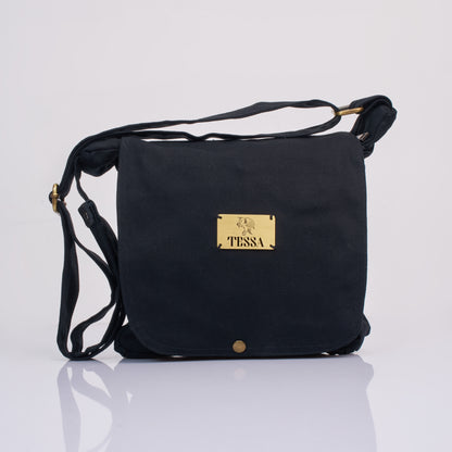 Tessa Canvas Sling Bag – Midnight Navy