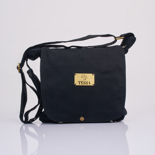Tessa Canvas Sling Bag – Midnight Navy