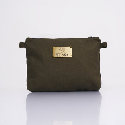 Tessa - Canvas Pouch (Olive)