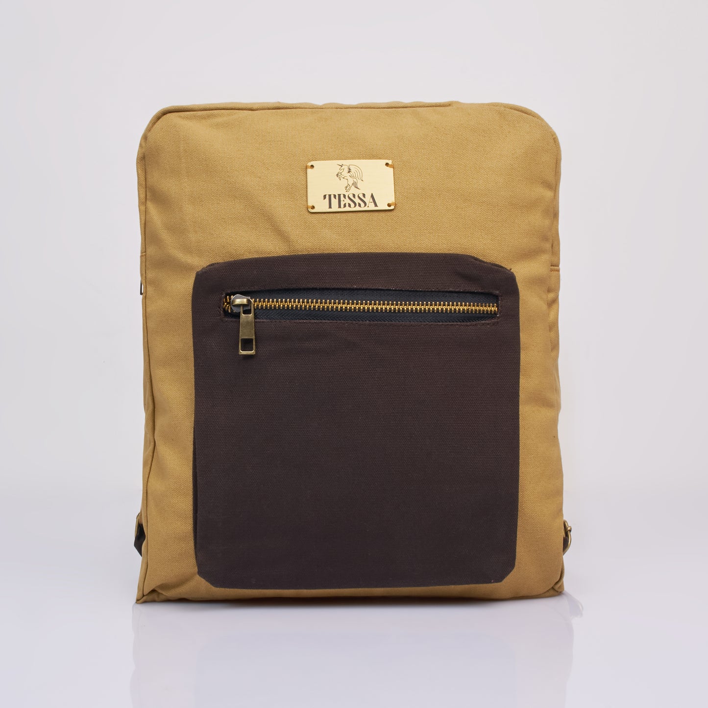 Tessa - Classic Canvas Backpack(Camel Brown)
