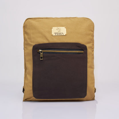 Tessa - Classic Canvas Backpack(Camel Brown)