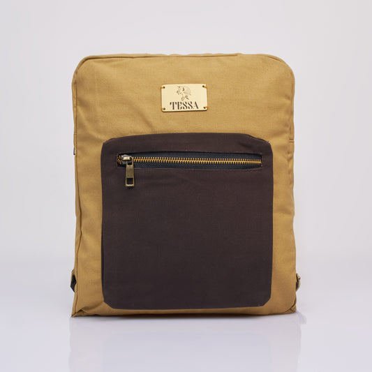 Tessa - Classic Canvas Backpack(Camel Brown)