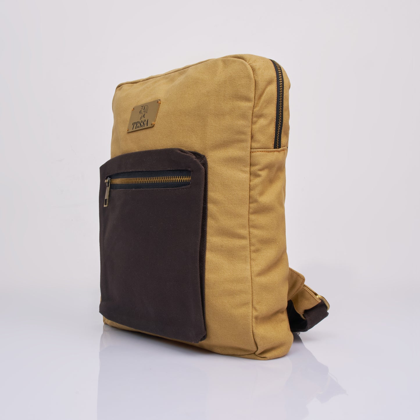 Tessa - Classic Canvas Backpack(Camel Brown)