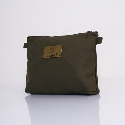 Tessa - Canvas Pouch (Olive)