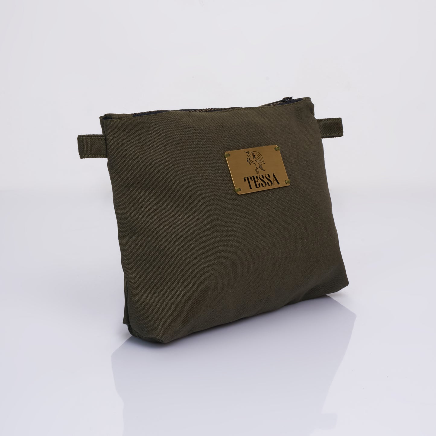 Tessa - Canvas Pouch (Olive)