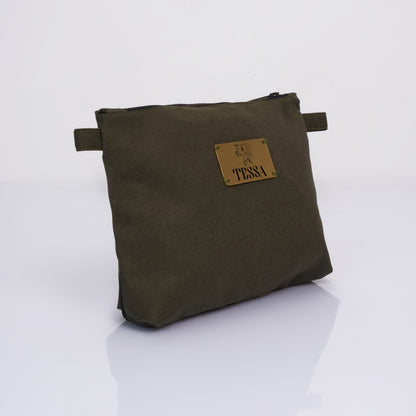 Tessa - Canvas Pouch (Olive)