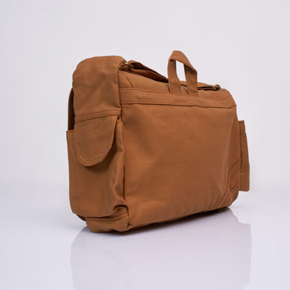 Tessa Canvas Messenger Sling Bag – Earth Brown