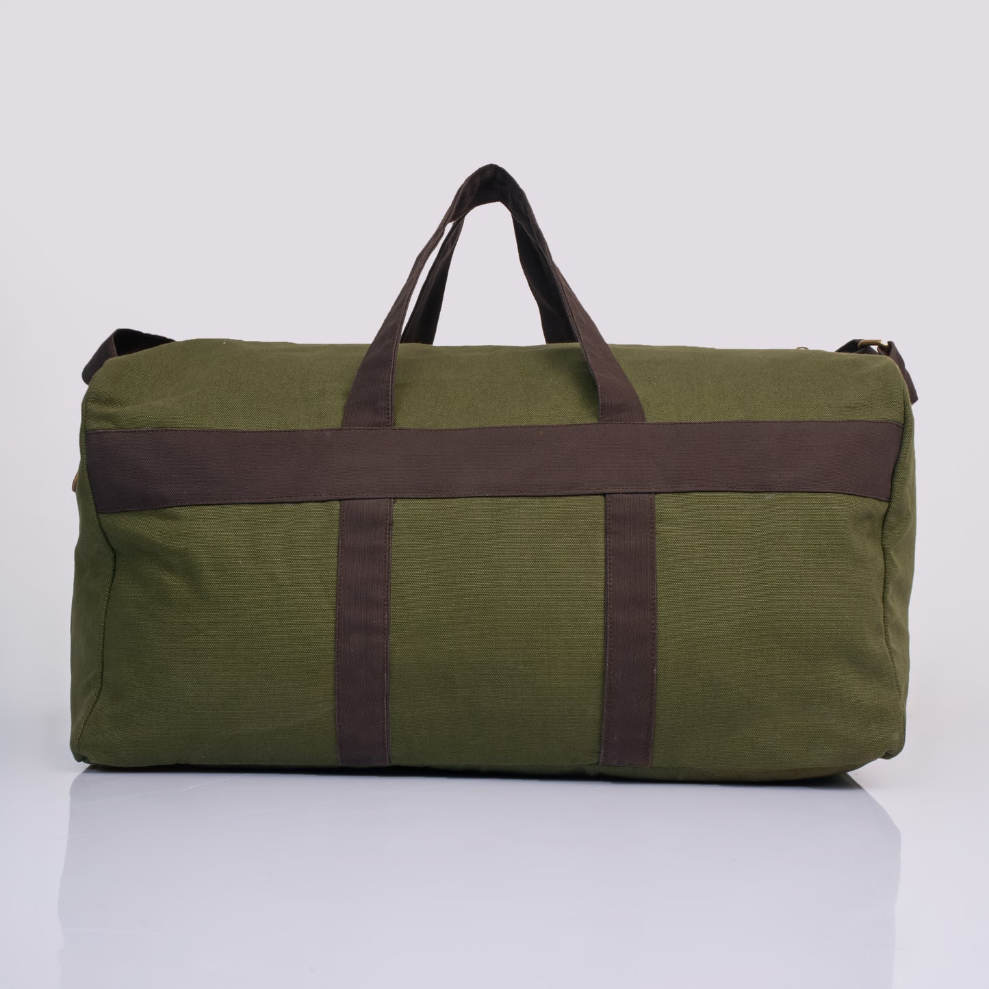 Tessa Green Duffle Bag – 40L Duck Canvas Weekend Travel Bag with Metal Zipper