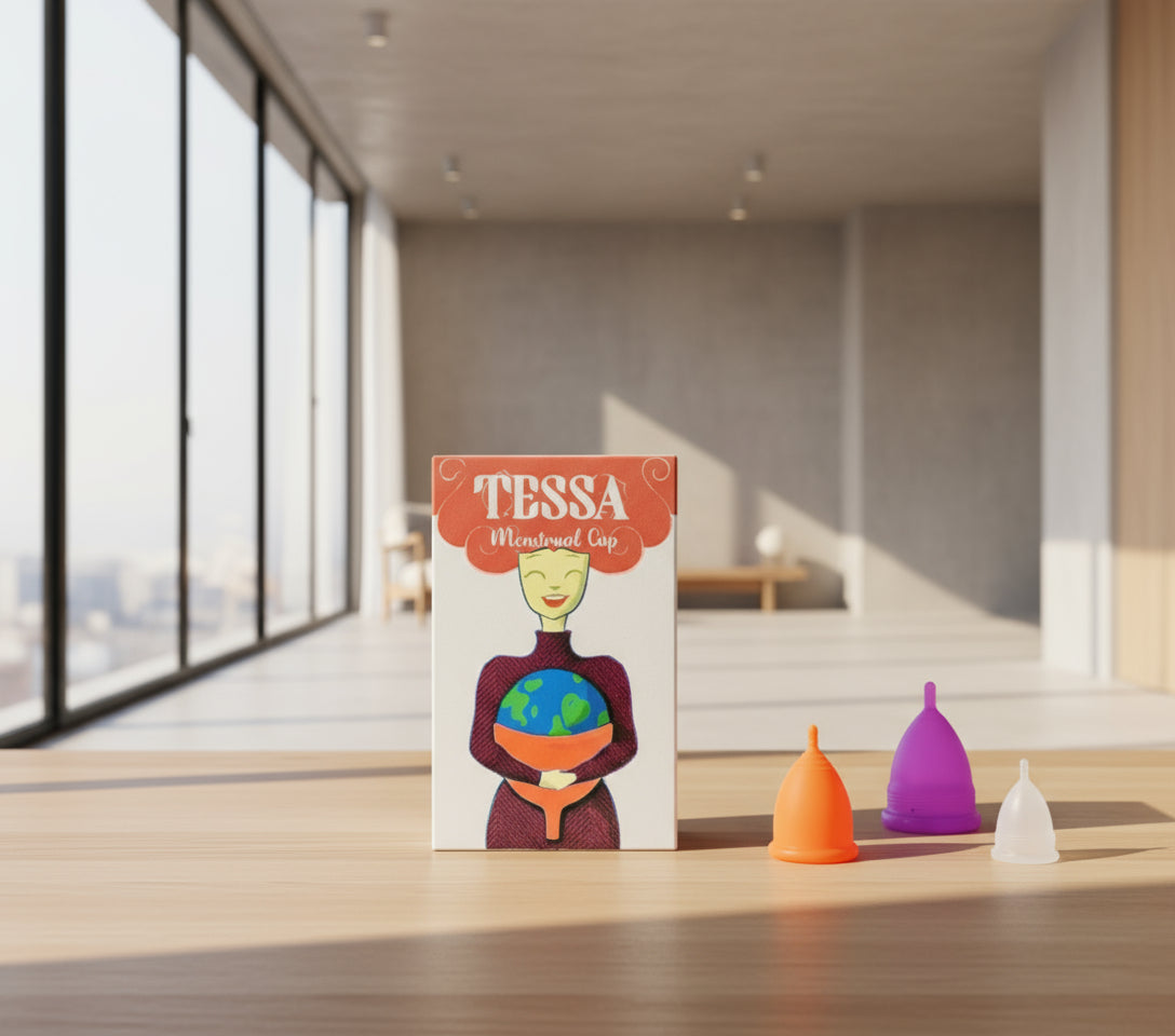 Tessa Menstrual Cup - Medical Grade Silicone | Reusable Period Cup (Small, Medium, Large)