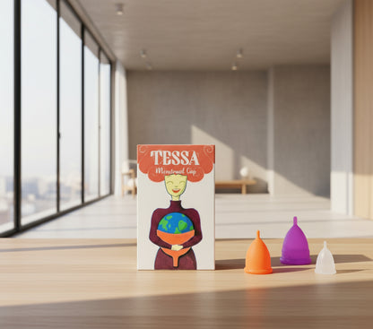 Tessa Menstrual Cup - Medical Grade Silicone | Reusable Period Cup (Small, Medium, Large)